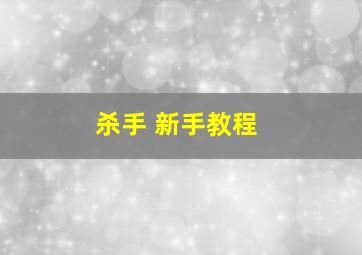 杀手 新手教程